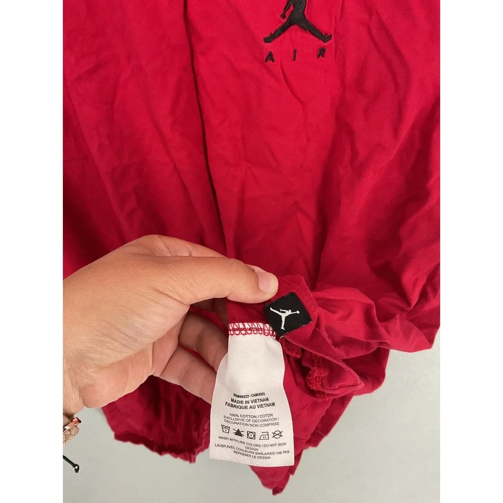 Jordan Mens T-Shirt Red Embroidered Jumpman Air Logo 3XL